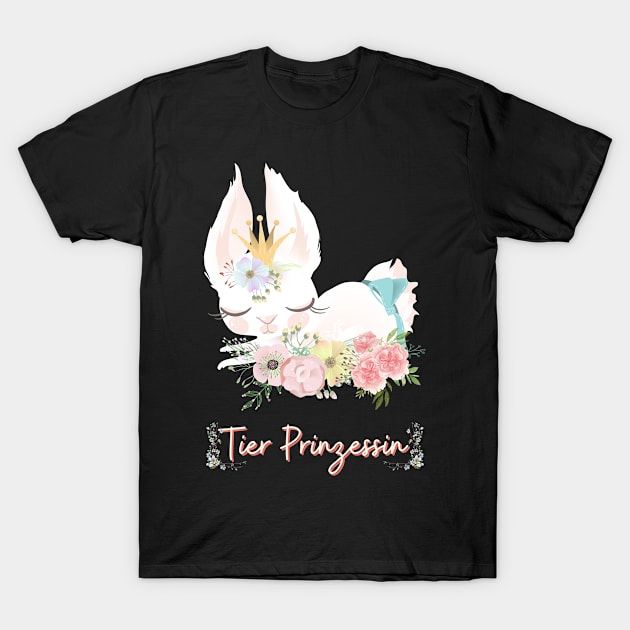 Häschen Tier Prinzessin Blumen Süß T-Shirt by Maggini Art